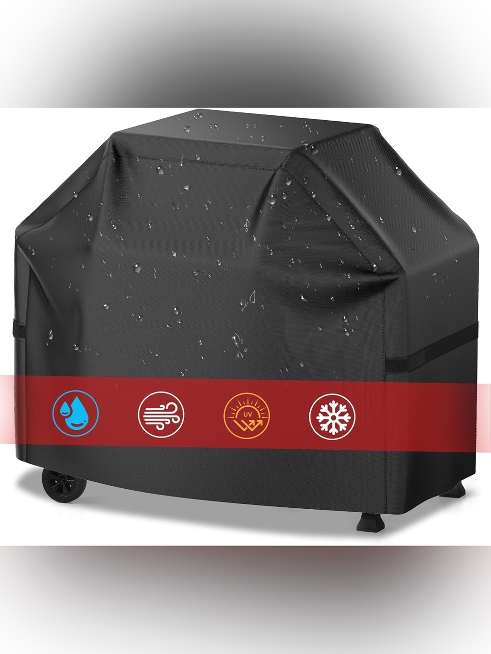 Bbq Cover - Black Water-Resistant for outdoors